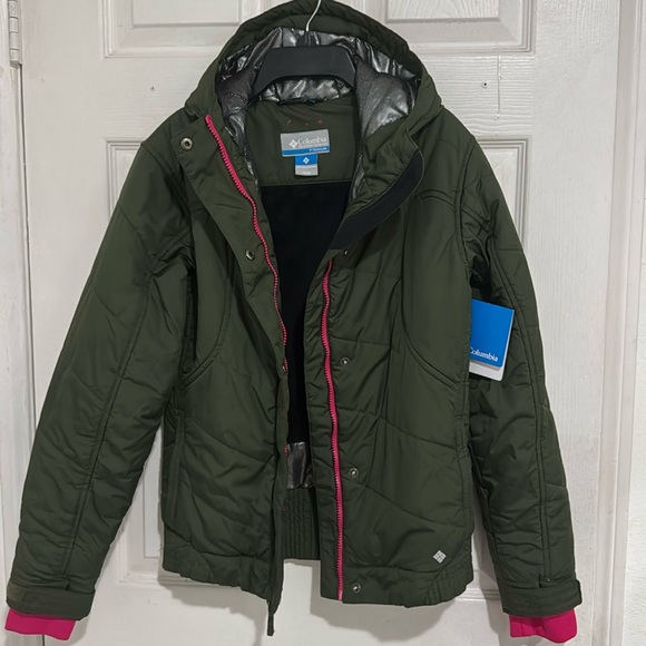 NWT Columbia Horizon Ride II Insulated Hooded JacketGreen Girl Size (14/16)
